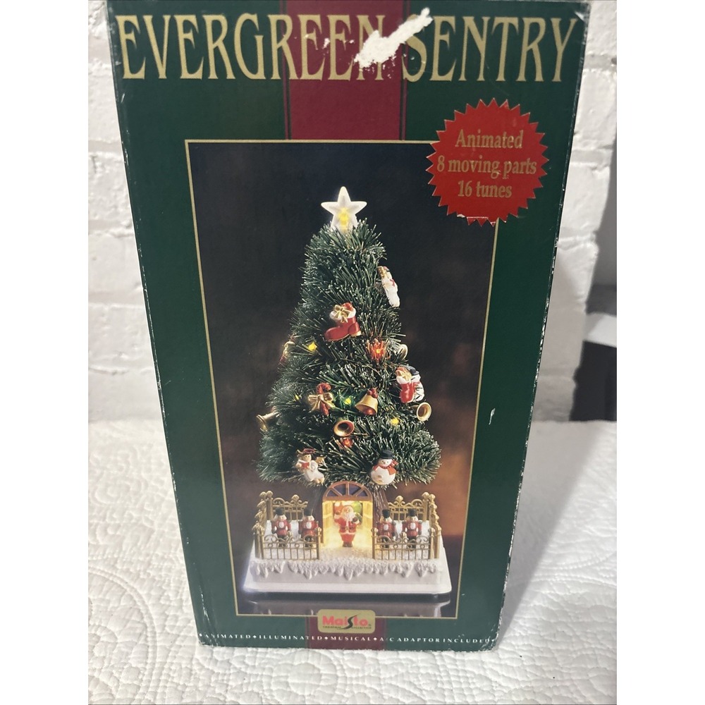 Vintage 1995 Maisto Musical Christmas Tree Village House‎
